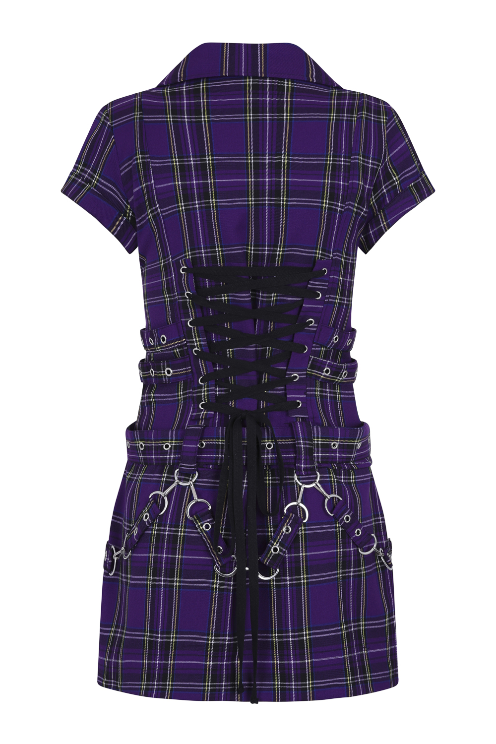 Purple Tartan Emo Punk Dress